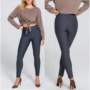 Honeylove EverReady Smooth Sculpting Faux Denim Leggings Women's Blue SZ Small